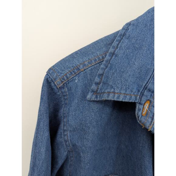 Vintage Denim Pearl Snap Long Sleeve Medium Top - Picture 6 of 6